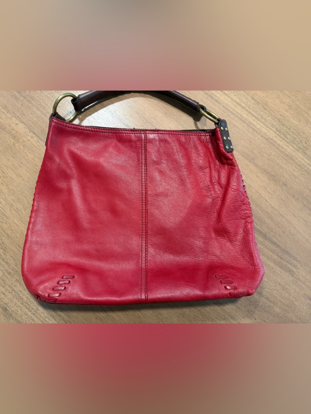 Lucky brand - Whipstitch Red hobo purse - Picture 10 of 16
